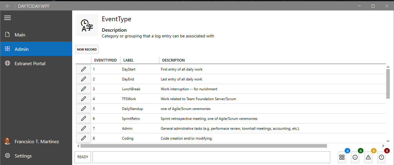 EventType page