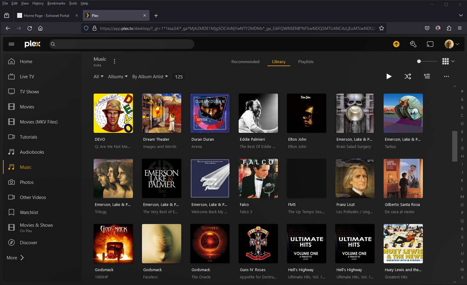 Plex Music Library
