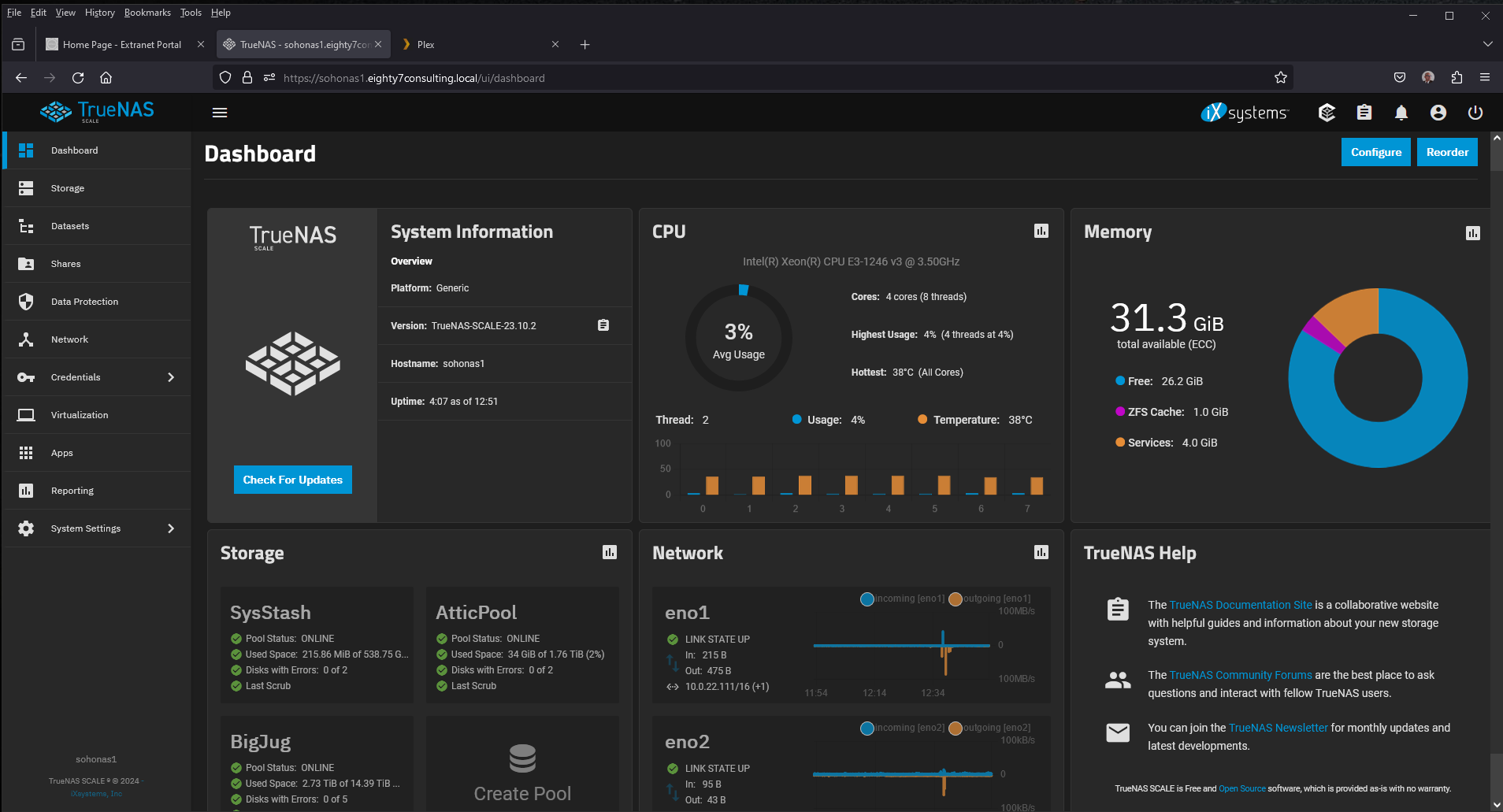 NAS Dashboard