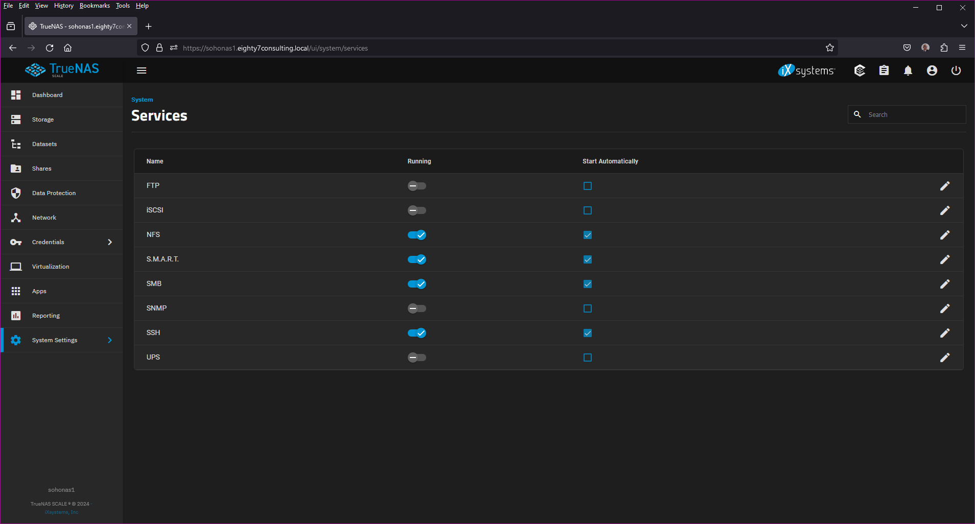 NAS server services